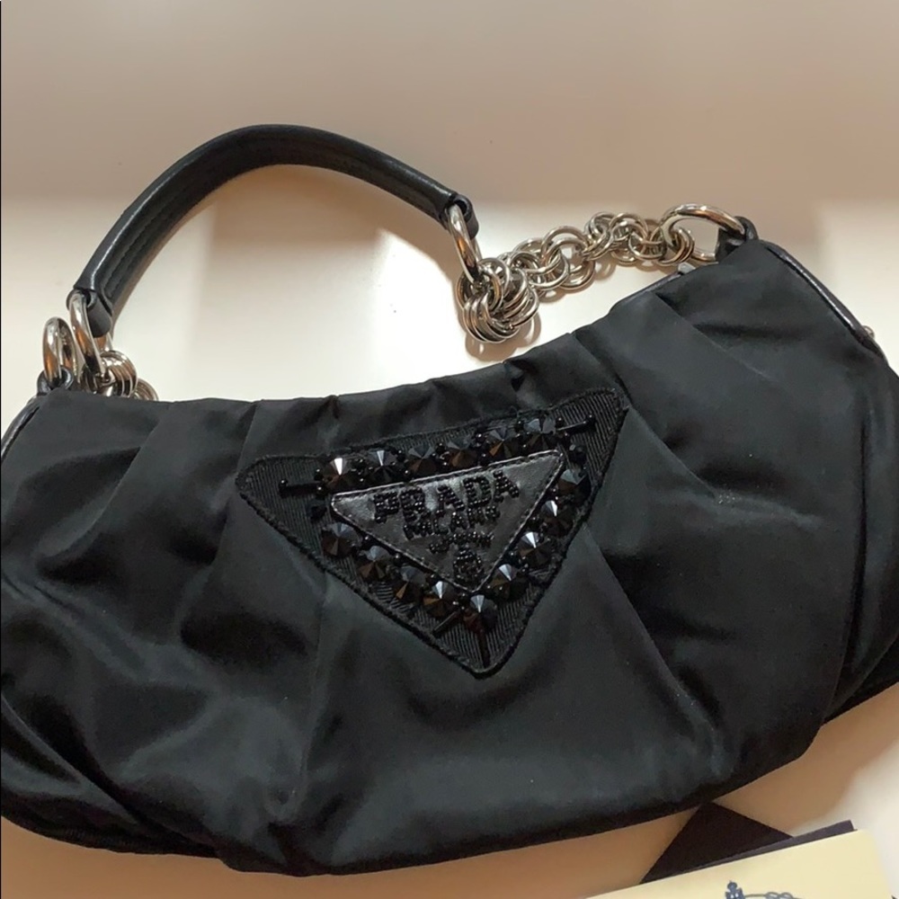 Prada nero evening triangl